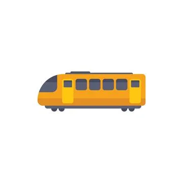 Modern high speed train moving on railway track Illustrazione stock
