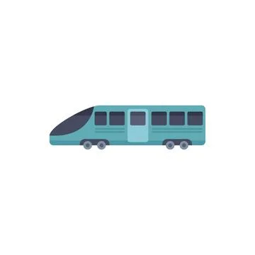 Modern high speed train moving on railway track Stock Illustration