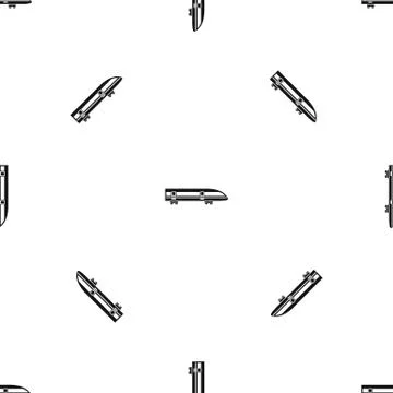 Modern high speed train pattern seamless black Illustrazione stock