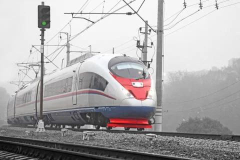 Modern high speed train Stock Photos