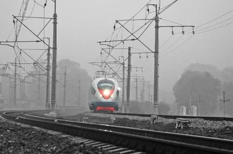 Modern high speed train Stock Photos