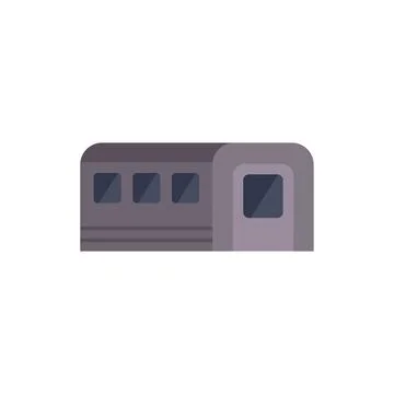 Modern high speed train wagon flat icon design Stock Illustration