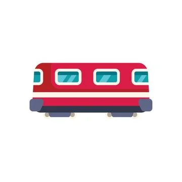 Modern high speed train wagon standing on railway 스톡 일러스트
