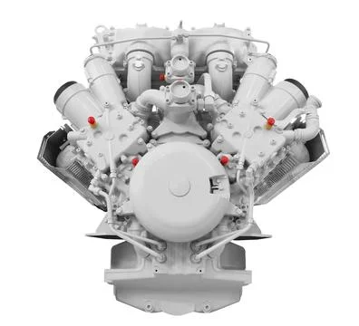 Modern high-tech and efficient engine, gas diesel generator Stock Photos