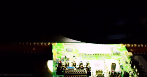Modern high-tech production. An automated high-precision machine Stock Footage 332994688