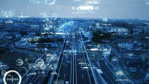 Modern highway and technology concept. Stock Footage 109080462