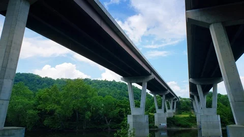 Modern Highway Bridge 4K Stock Footage 90588282