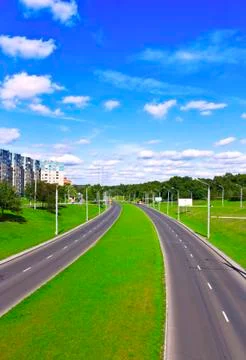 Modern highway Stock Photos