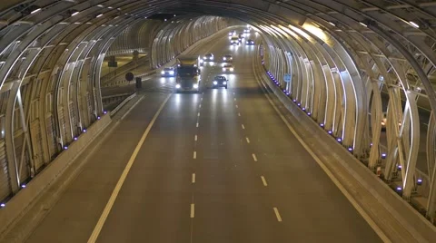 Modern highway in tunnel. Stock-Footage 67962774