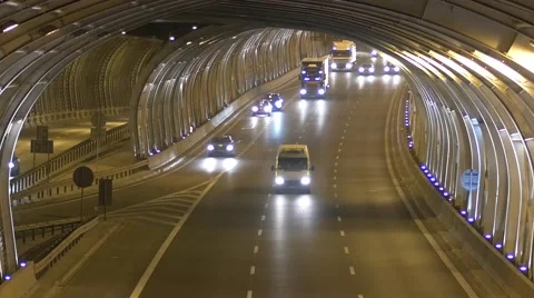 Modern highway in tunnel. 動画素材 67962850