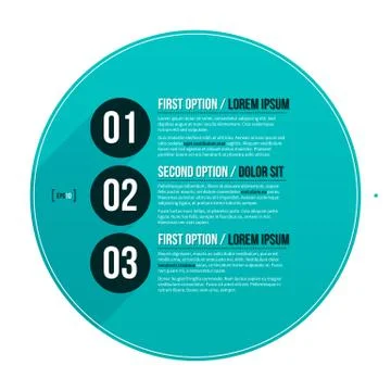Modern hipster layout with three options in circle. EPS10. Stock Illustration
