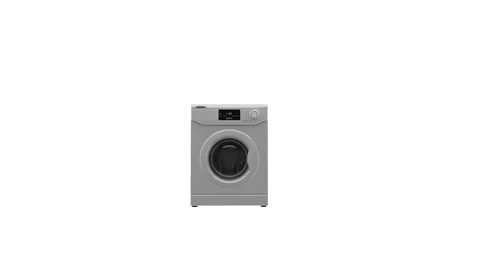 Modern home appliance. 3D rendering. White background Stock Footage 129054616