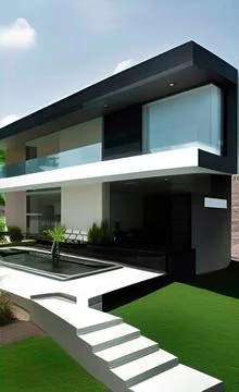 Modern Home Stock Illustration