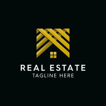 Modern Home Industry with gradient effect Logo Stock Illustration