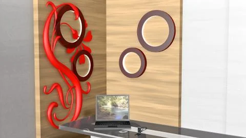 Modern home interior Stock Illustration