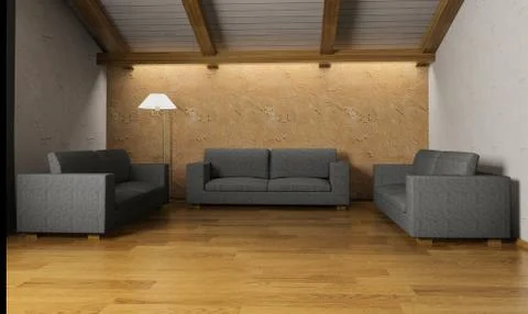 Modern home interior Stock Illustration