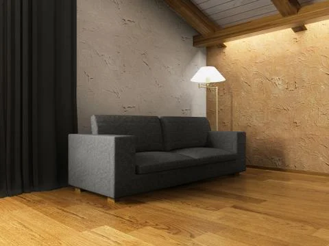Modern home interior Stock Illustration
