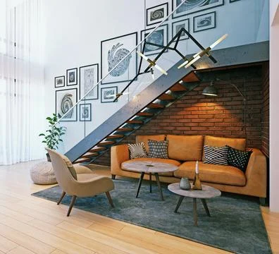 Modern home interior. Stock Illustration