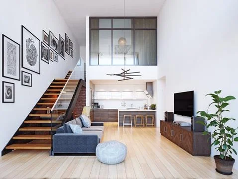Modern home interior. Stock Illustration
