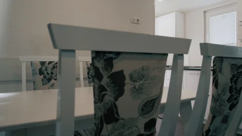 Modern home interior. Modern kitchen design in light interior. There is also a Stock Footage 99646271