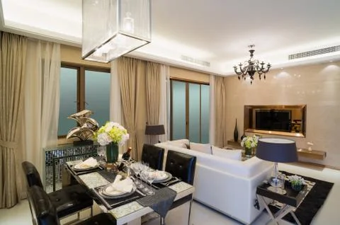 Modern home interior Stock Photos