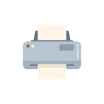 Modern home laser printer printing paper document Stock Illustration