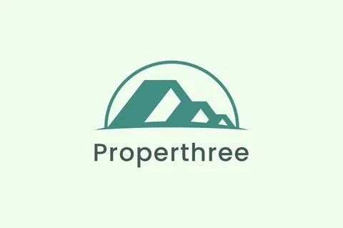 Modern home logo template in simple shape represents property or apartment fo Stock Illustration