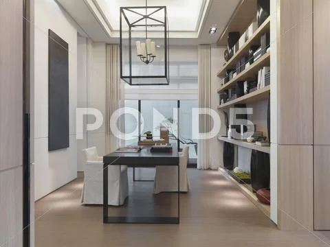 Modern home office Stock-Fotos