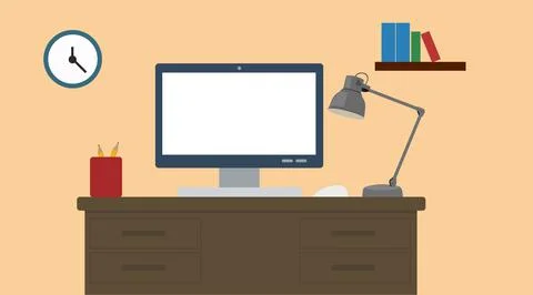 Modern home or workspace. Stock Illustration