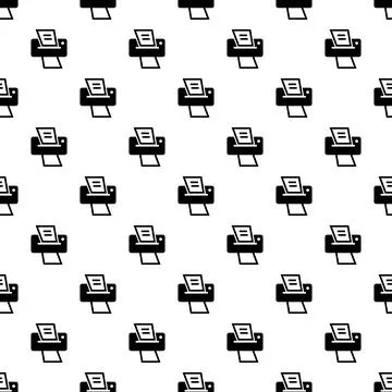 Modern home printer pattern seamless Stock Illustration