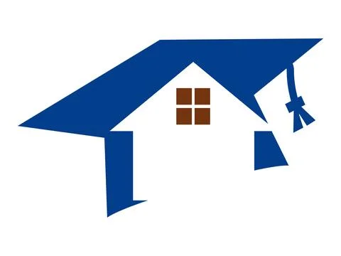 Modern Home Schooling Logo Design, Education Symbol, Learning Emblem, Acade.. Stock-Illustration