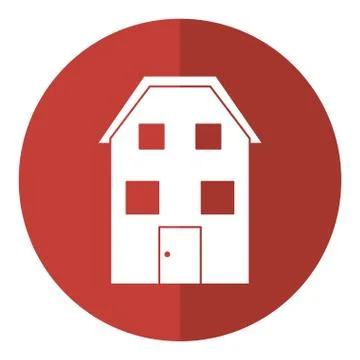 Modern home style windows shadow Illustrazione stock