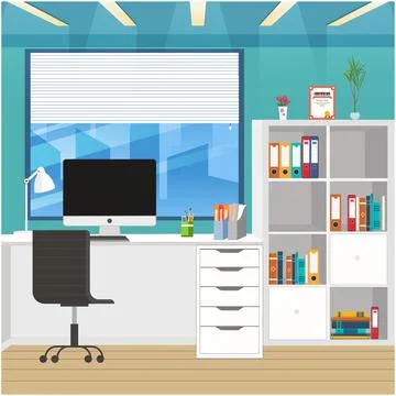 MODERN HOME WORKPLACE Stock Illustration