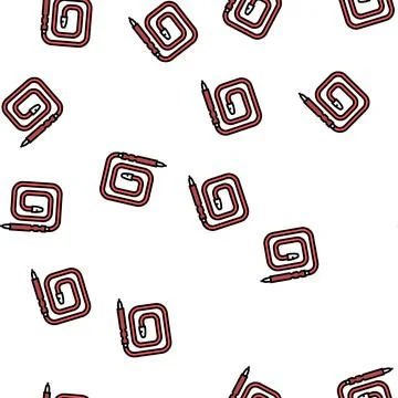 Modern hookah hose vector seamless pattern Stock Illustration
