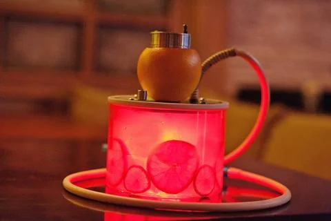 Modern hookah with variable lighting modern hookah with variable lighting ... Fotos de archivo
