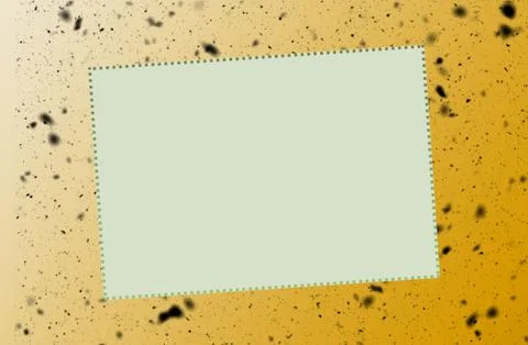 Modern Horizontal Empty Dotted Frame Box On Stainy Yellow Background Stock Illustration