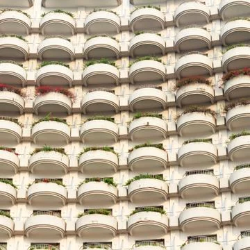 Modern hotel balcony Stock Photos