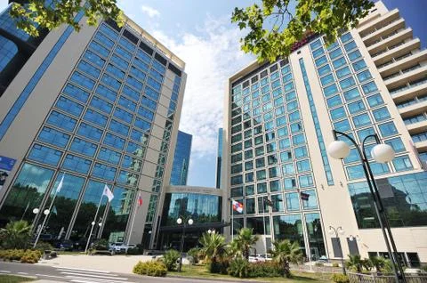 Modern hotel complex Pullman in Sochi Stock Photos