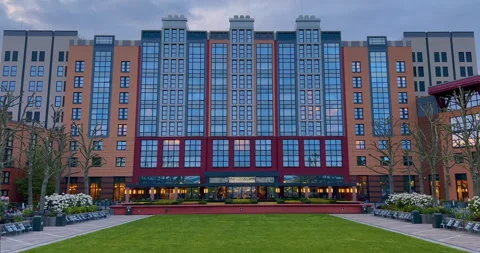 Modern hotel, a five star luxury hotel in Paris Stock Footage 244575635