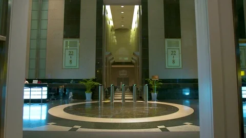 Modern Hotel Lobby Stock Footage 89574669
