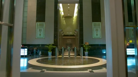 Modern Hotel Lobby Stock Footage 89574681