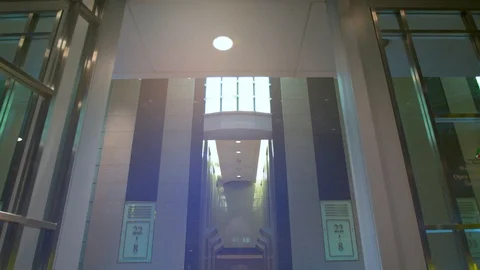 Modern Hotel Lobby Stock Footage 89574756
