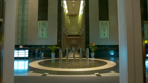 Modern Hotel Lobby Stock Footage 89574767