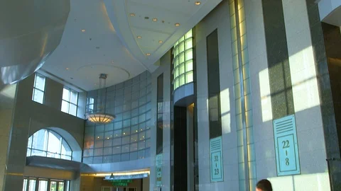 Modern Hotel Lobby Video stock 89578651