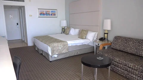 Modern hotel room Видео 34650478