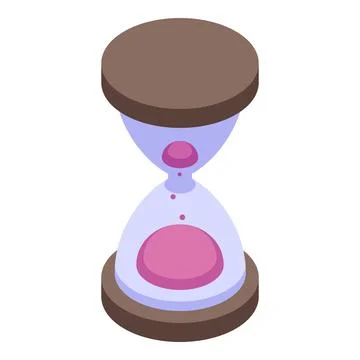 Modern hourglass measuring time with falling sand Ilustração Stock