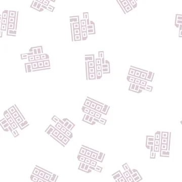 Modern house building glyph vector seamless pattern 스톡 일러스트