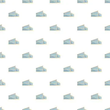 Modern house building repeating pattern seamless background 스톡 일러스트