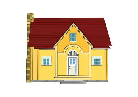 Modern house in flat style vector illustration Stock Illustration