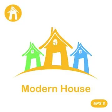Modern house icon Stock Illustration